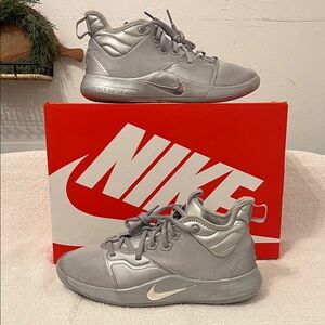 Nike PG 3 NASA Apollo 11 Silver Chrome 50th Anniversary Basketball Shoes